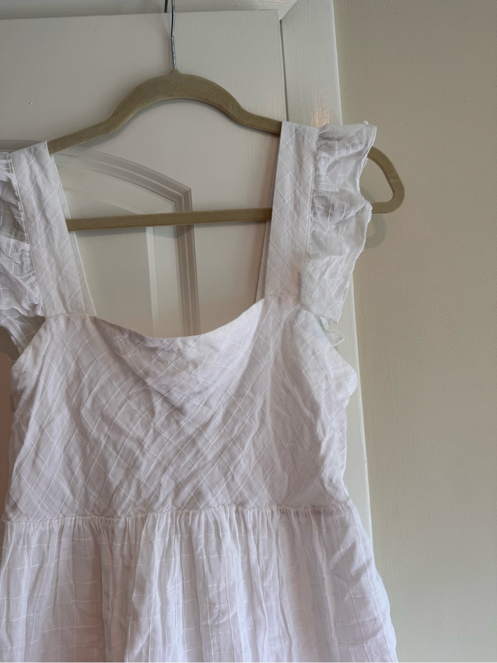 Vineyard Vines White Square-Neck Ruffle Strap Casual Dress/coverup Size S - Picture 4 of 5